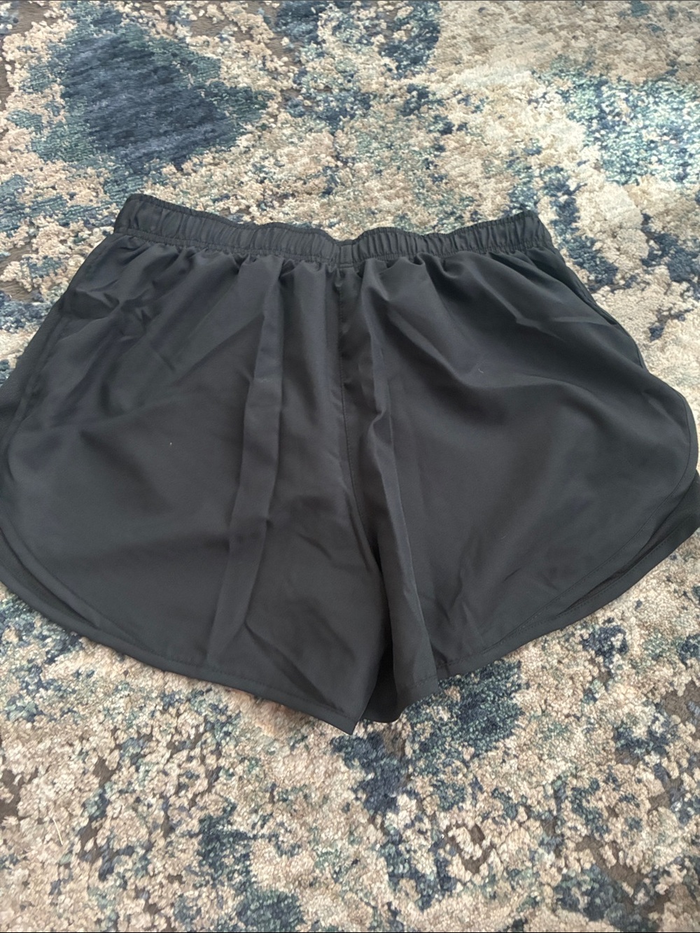 Nike Women’s Black Athletic Running Shorts with Swoosh - Picture 4 of 5